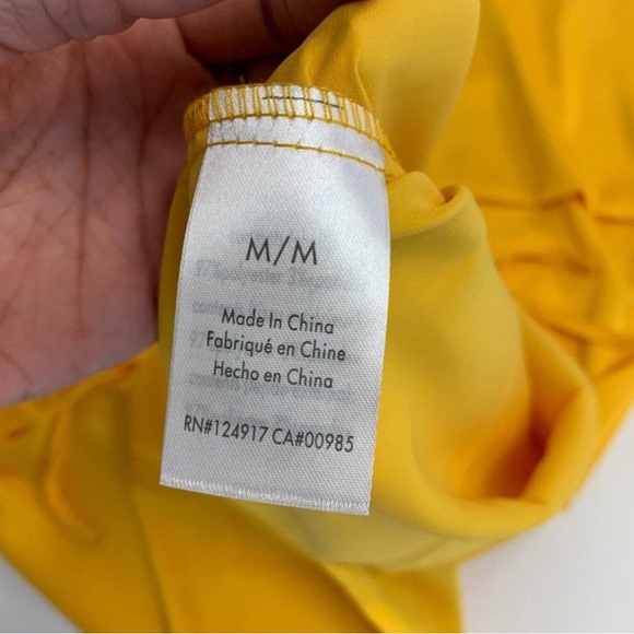 WeWoreWhat Danielle Bernstein Evening Dress M Medium Yellow Satin Charmeuse - Picture 10 of 11